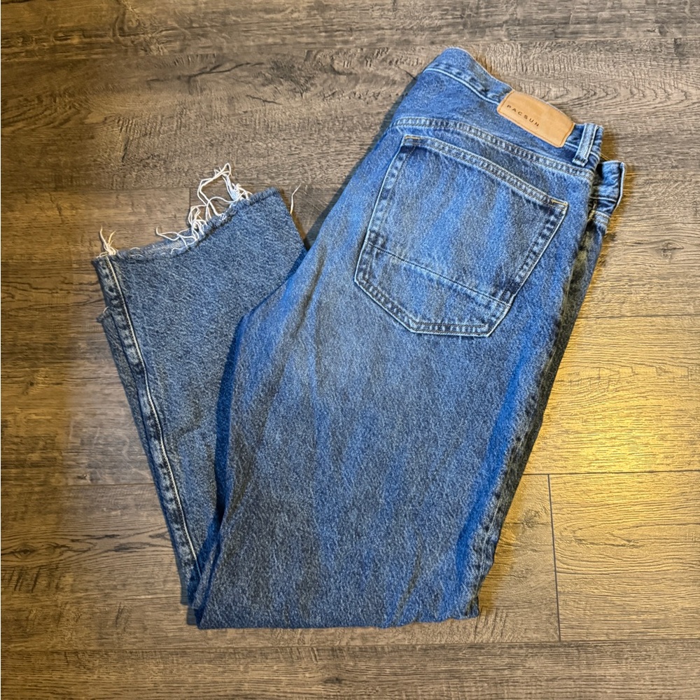 Men’s Blue PacSun Vintage Loose Patchwork Jeans